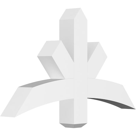 Ekena Millwork Alberta Architectural Grade PVC Gable Bracket, 36"W x 21"H x 4"D x 4"F, 14/12 Pitch GBP036X21X0404ALB00